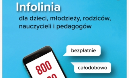 Informacja o ogólnopolskiej infolinii dla dzieci i młodzieży